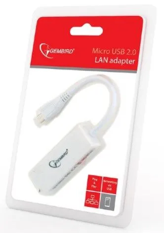 GEMBIRD NIC-mU2-01 Gembird Micro USB 2.0 to LAN adapter za mobilne uredjaje ( mrezna kartica) FO - Image 2