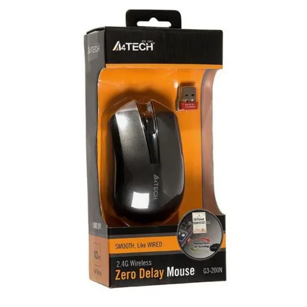 A4 TECH A4-G3-200N-1 A4Tech V-Track bezicni opticki mis 2.4GHz, 125Hz/1000 Dpi, 107mm, USB Slika 4