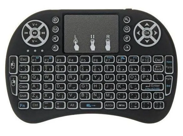 GEMBIRD GMB-I8 ** Gembird 2.4GHz Wireless gaming Mini keyboard backlight and TOUCH, punjiva bat. BL-5C (519) Slika 3