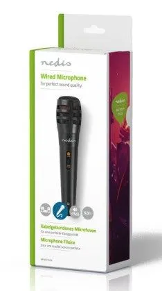 NEDIS MPWD15BK Karaoke mikrofon, 6.35mm -75 dB+/-3dB Sensitivity, 80 Hz-12 kHz, 5.0m Slika 2