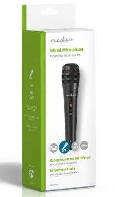 NEDIS MPWD15BK Karaoke mikrofon, 6.35mm -75 dB+/-3dB Sensitivity, 80 Hz-12 kHz, 5.0m Slika 4