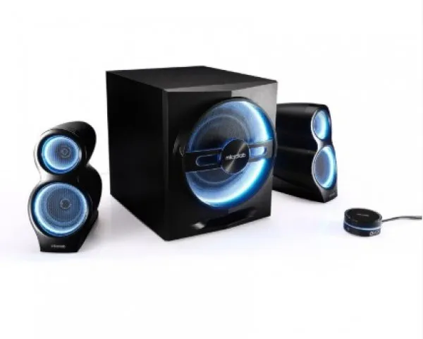 Microlab T10 Aktivni drveni zvucnici 2.1 56W RMS(24W, 2x16W) BLUETOOTH daljinski , 3.5mm Slika 1