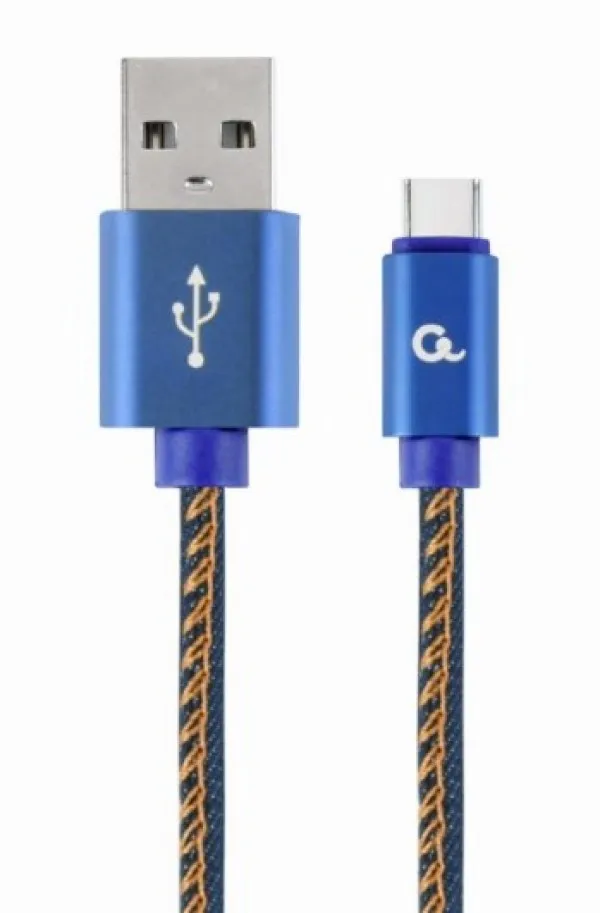 GEMBIRD CC-USB2J-AMCM-1M-BL Gembird Premium jeans (denim) Type-C USB cable with metal connectors, 1m, blue Slika 1