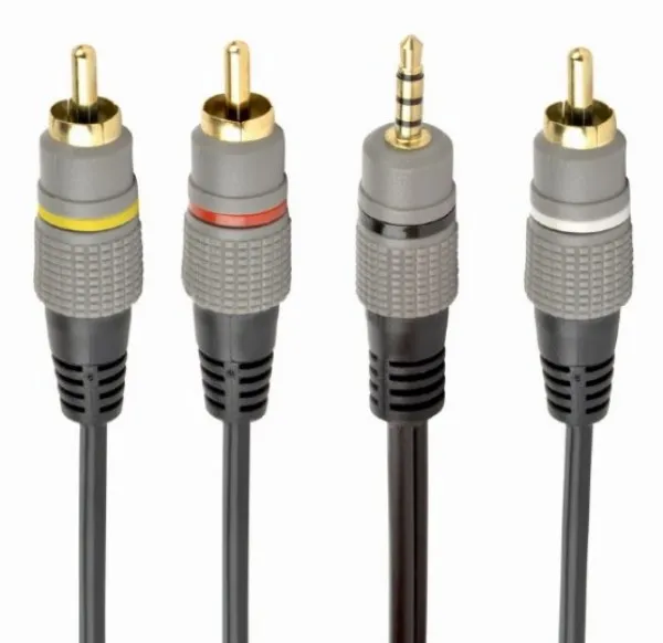 GEMBIRD CCAP-4P3R-1.5M Gembird 3.5 mm 4-pin to RCA audio-video cable, 1.5m Slika 1