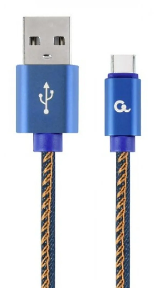 GEMBIRD CC-USB2J-AMCM-2M-BL Gembird Premium jeans (denim) Type-C USB cable with metal connectors, 2 m, blue Slika 2