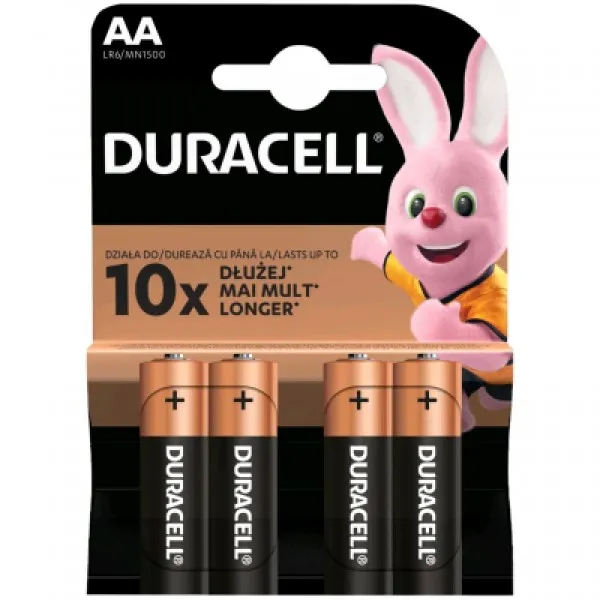 DURACELL Duracell AA PAK4 CK, 1.5V LR6 MN1500, ALKALNE baterije duralock Slika 1