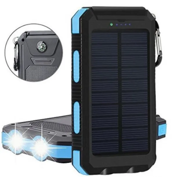 GEMBIRD HRD-T12 ** Gembird solar power bank 12000mAh 2xUSB, LED, kompas (959)- Slika 5