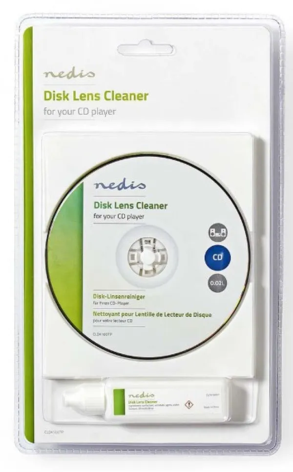 NEDIS CLDK100TP Disk za ciscenje CD plejera 20ml Slika 2