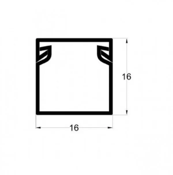 MIT.EL Kanalica ME-16x16mm 2m samolepljiv kablovski kanal PVC Slika 3