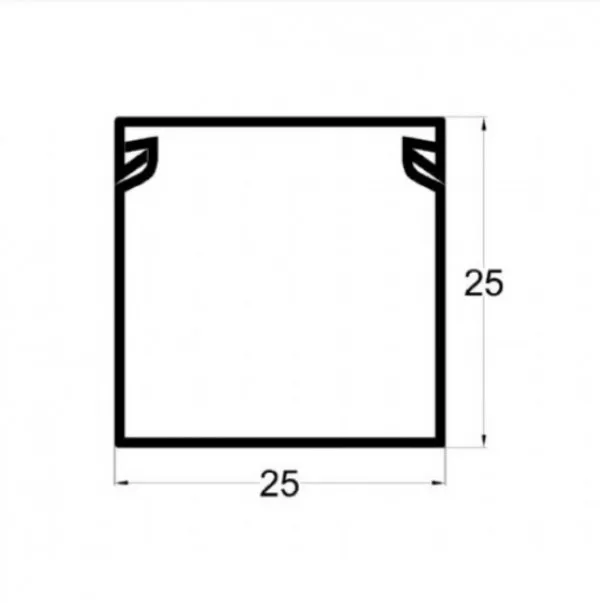 MIT.EL Kanalica ME-25x25mm 2m kablovski kanal PVC Slika 2