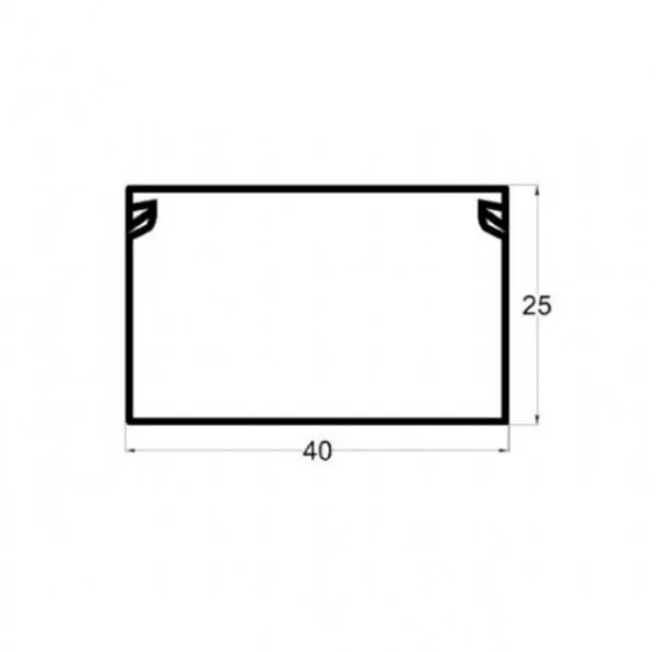 MIT.EL Kanalica ME-40x25mm 2m kablovski kanal PVC Slika 2