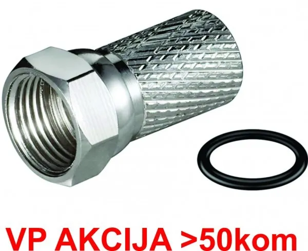 GEMBIRD CON-FC-001RING **  F male connector for RG6 cable, 6.6mm, Zinc,with water proof ring - min.25kom(9) Slika 3