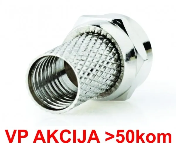 GEMBIRD CON-FC-001 **  F muski konektor za RG6 kabl, 6.6mm, Zinc Alloy min.25kom (10,4) Slika 4