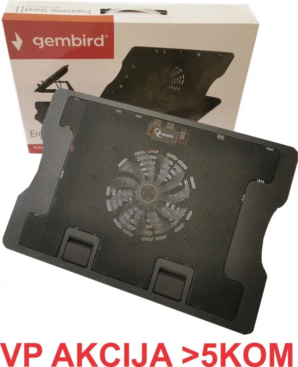 GEMBIRD N2000FS** Gembird hladnjak za laptop 15-17 140mm Fan-CONTROL, 2xUSB, 370x265mm, Ergo Stand(599) Slika 2