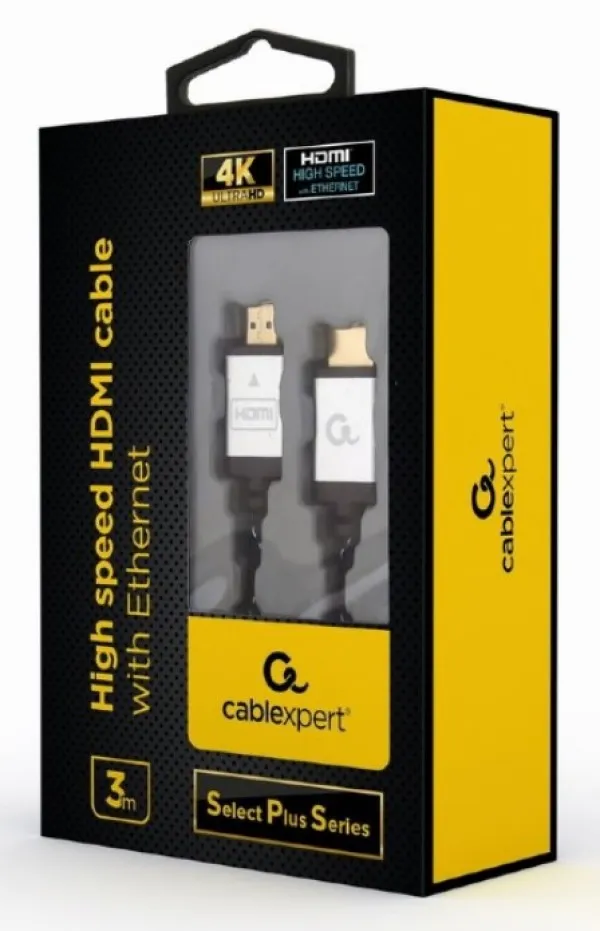 CCB-HDMIL-3M Gembird HDMI kabl, High speed,ethernet support 3D/4K TV Select Plus Series blister 3m A Slika 2