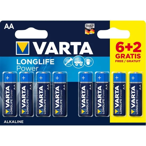 VARTA-4906SO AA 1.5V LR6  MN1500, PAK8 CK, ALKALNE baterije LONGLIFE POWER - Image 1