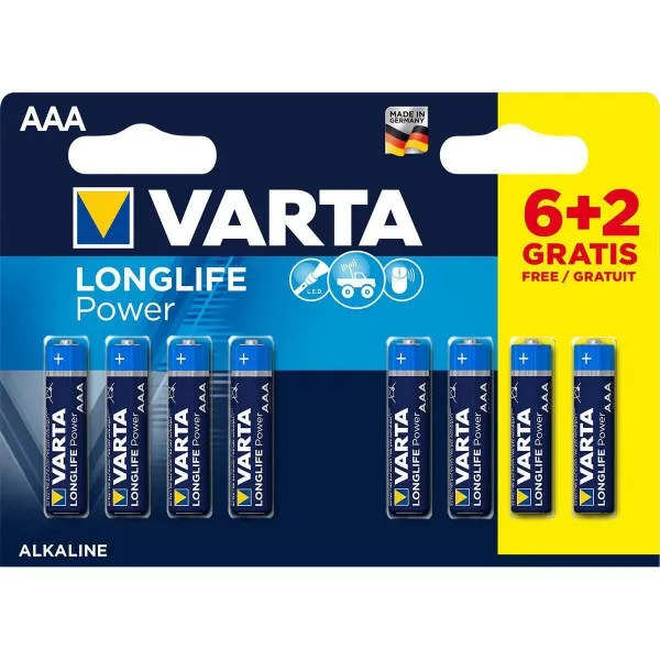 VARTA-4903SO AAA 1.5V LR03 MN2400, PAK8 CK, ALKALNE baterije LONGLIFE POWER - Image 1