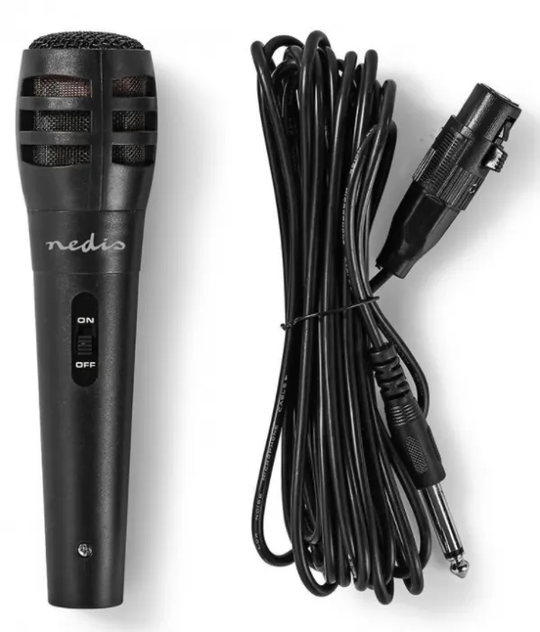 NEDIS MPWD15BK Karaoke mikrofon, 6.35mm -75 dB+/-3dB Sensitivity, 80 Hz-12 kHz, 5.0m Slika 3