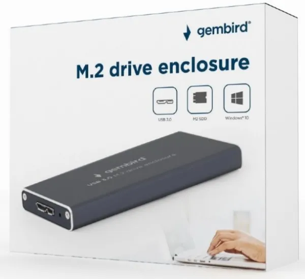 GEMBIRD EE2280-U3C-01 Gembird Kuciste za M.2 SSD (NGFF) memoriju USB3.0 black Slika 3