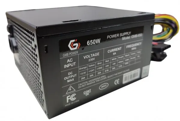 GEMBIRD GMB-650-12 sa kutijom ** Gembird napajanje 650W 12cm FAN,20+4pn,4pin,3xSATA,1xIDE 4-pin, 6-pin(1720) Slika 4