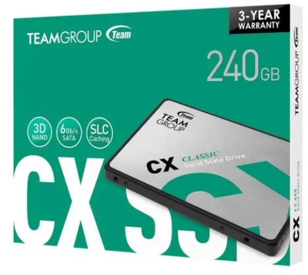 TEAM GROUP TeamGroup 2.5 240GB  SSD SATA3 CX1 7mm 520/430 MB/s T253X5240G0C101 Slika 4
