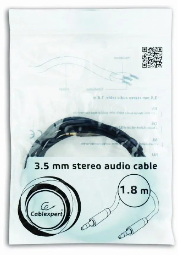 GEMBIRD CCAP-444-6 Gembird 3.5mm stereo plug to 3.5mm stereo plug audio kabl pozlaceni konektor 1.8m - Image 3