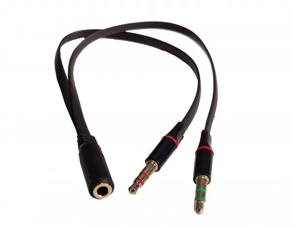 GEMBIRD CCA-418A ** Gembird 3.5mm Headphone Mic Audio Y Splitter Cable Female to 2x3.5mm Male adapter (95) Slika 4