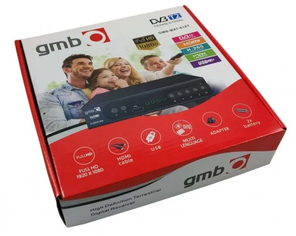 GEMBIRD GMB-MAT-818T **DVB-T2 SET TOP BOX USB/HDMI/Scart/RF-out, PVR,Full HD, H265, hdmi-kabl,(1475) Slika 3