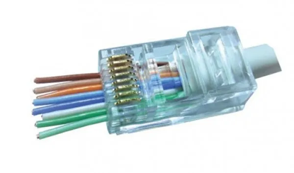 GEMBIRD LC-PTF-01/100 CAT6 LAN UTP kategorije 6 EZ PROLAZNI KONEKTOR PNP88FZv2-R RJ45 (100 komada pakovanje) Slika 4