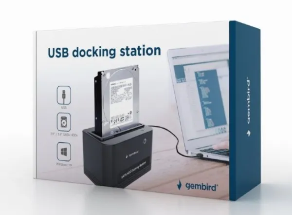 GEMBIRD HD32-U2S-5 Gembird USB 2.0 docking station za 2.5/3.5 SATA hard diskove Slika 4