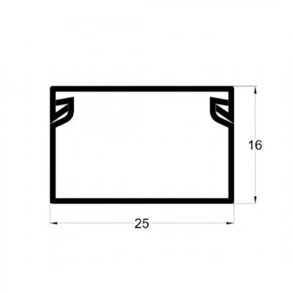 MIT.EL Kanalica ME-25x16mm 2m samolepljiv kablovski kanal PVC Slika 3