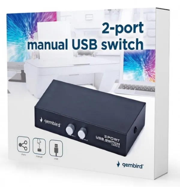 GEMBIRD DSU-21 Gembird 2 port manual USB switch Slika 4