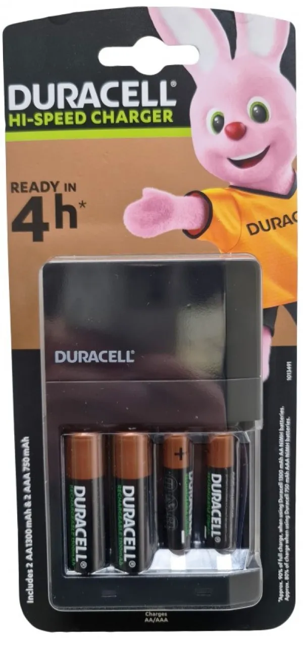 DURACELL Duracell CEF14 PUNJAC + punjive baterije 2xAA NiMH 1300mAH+ 2xAAA 750mAh( Hi speed 4h, auto-OFF) - Image 2