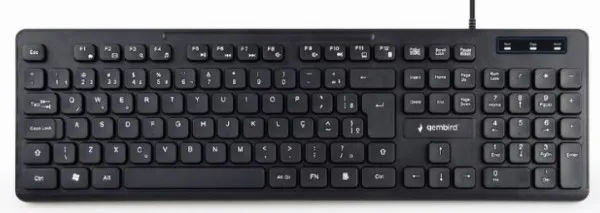 GEMBIRD KB-MCH-04 * Gembird Multimedijalna tastatura, chocolate, USB, US layout, Slim black (399) Slika 1