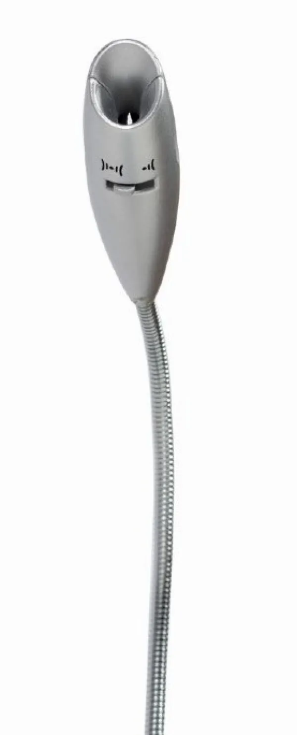 MIC-DU-01 Gembird Desktop mikrofon sa integrisanom zvucnom karticom, savitljivo telo, silver, 3.5mm Slika 4