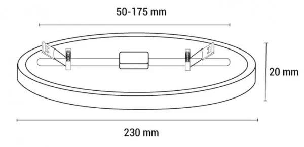 Led LUPF-O-20 ugradna panel svetiljka fleksibilna 20W Slika 3