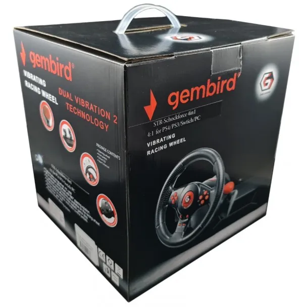 STR-SHOCKFORCE-4in1 Gembird volan za PS3, Switch, PC Slika 4