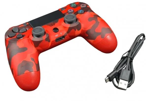 GEMBIRD JPD-Wireless-Thrillershock PC/PS4 CAMO RED Gembird Bezicni gamepad sa dvostrukom vibracijom Slika 3