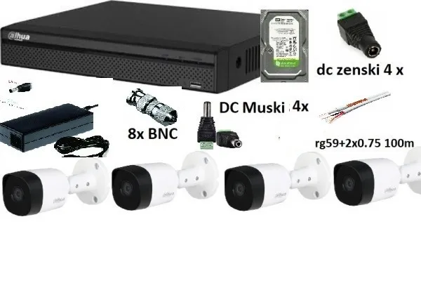 Dahua SET-01 * 4 kamere + DVR, FULL HD, 2TB - NAJPRODAVANIJI (22620)- Slika 2