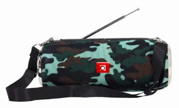 GEMBIRD SPK-BT-17-CM Gembird Portable Bluetooth speaker +handsfree 2x5W, FM, USB, SD, AUX + antena camo - Image 1