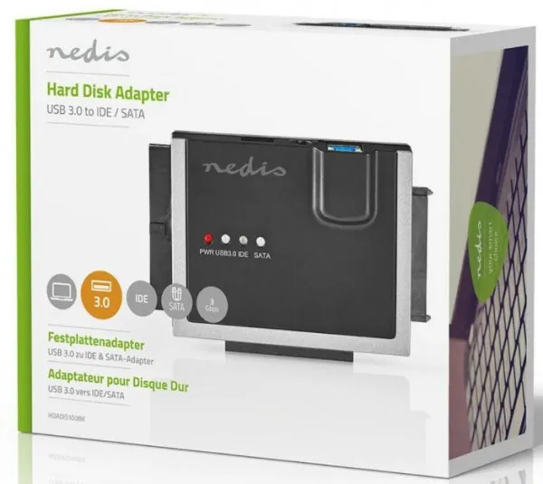 NEDIS HDADIS100BK USB 3.0, za 2,5 i 3,5 HDD, IDE-SATA adapter (alt aus) - Image 4