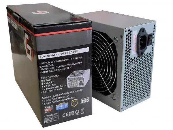 GEMBIRD GMB-560-12 sa kutijom ** Gembird napajanje 560W 12cm FAN, 20+4pin, 2xSATA 2xIDE 4-p. (1115) Slika 2