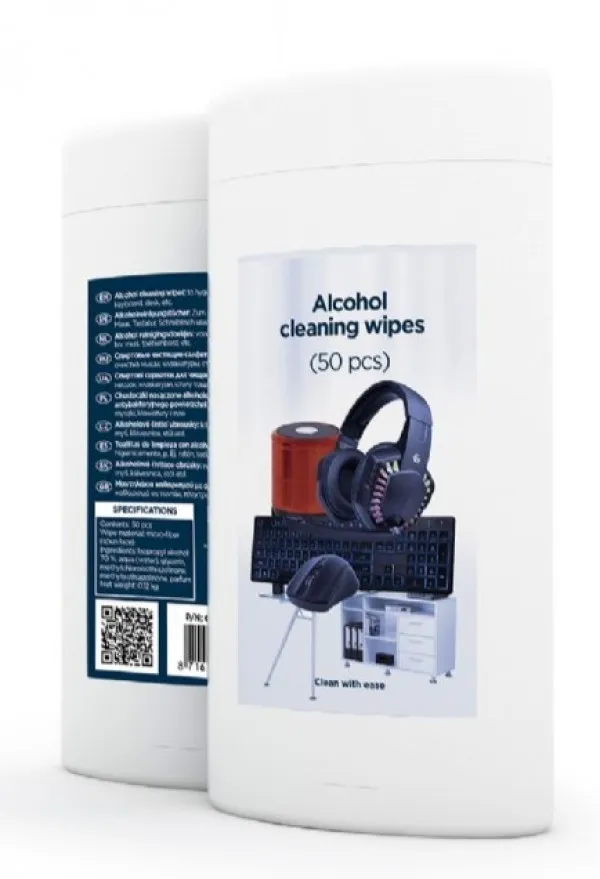 GEMBIRD CK-AWW50-01 Gembird Alcohol maramice za ciscenje, microfiber 50 kom Slika 1