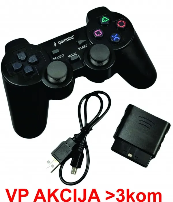 GEMBIRD JPD-THRILLERSHOCK 3 ** Gembird Bezicni gamepad sa dvostrukom vibracijom, PS2 / PS3 / PC (737) Slika 2