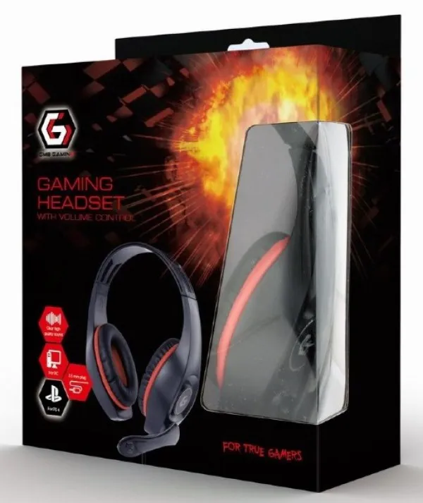 GEMBIRD GHS-05-R Gembird Stereo gejmerske slusalice sa mikrofonom+volume kontrolom 3.5mm RED Slika 3