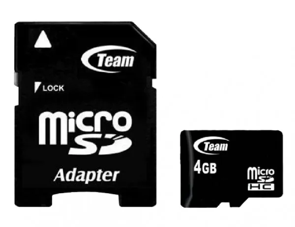 TEAM GROUP TeamGroup MICRO SDHC 4GB CLASS 10+SD Adapter TUSDH4GCL1003 Slika 1