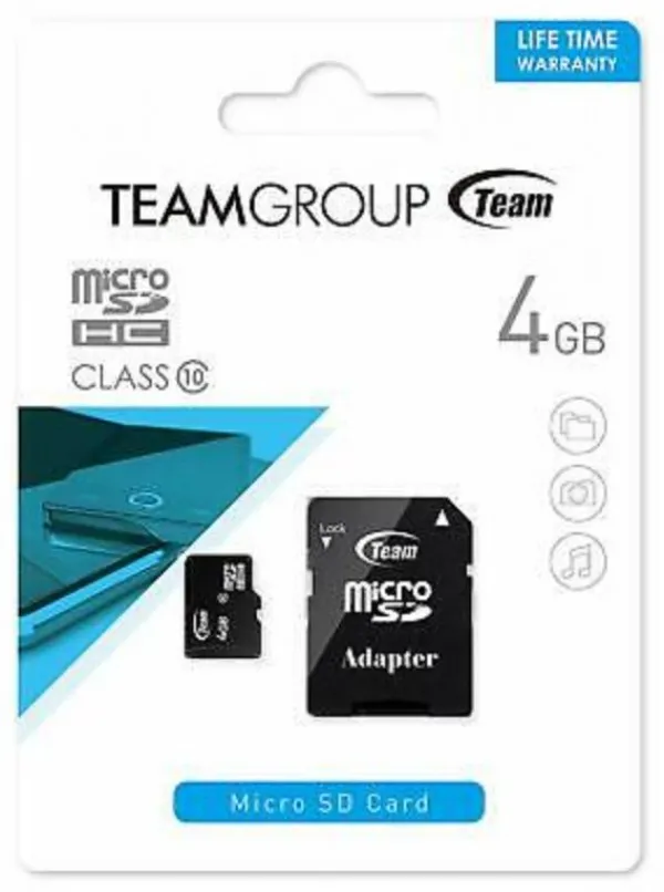 TEAM GROUP TeamGroup MICRO SDHC 4GB CLASS 10+SD Adapter TUSDH4GCL1003 Slika 2