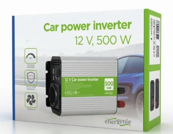 GEMBIRD EG-PWC500-01 Gembird 12V Auto inverter DC/AC 500W+USB port Slika 4