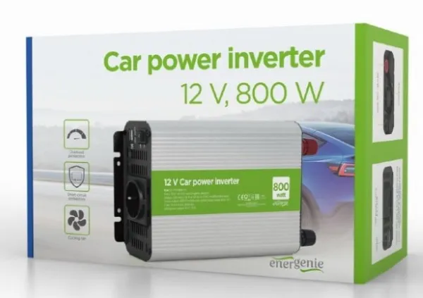 GEMBIRD EG-PWC800-01 Gembird 12V Auto inverter DC/AC 800W+USB port Slika 4