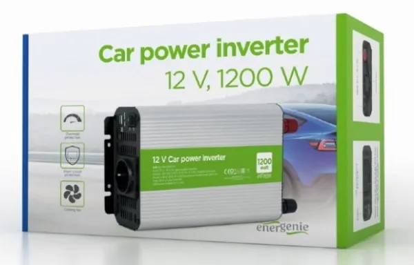 GEMBIRD EG-PWC1200-01 Gembird 12V Auto inverter DC/AC 1200W+USB port Slika 4